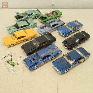 製作品 AMT他 1/25等 プリムス ストリート フューリー/プリムス GTX/ポンティアック GTO 他 計10点セット 破損有 ジャンク【FD