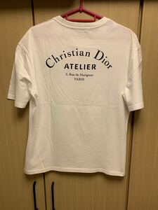 正規 18AW Dior Homme ディオールオム KRIS VAN ASSCHE クリスヴァンアッシュ ATELIER アトリエ ロゴ Tシャツ 白 S 863J621I2712