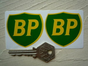 送料無料 BP OIL Car STICKER DECAL ステッカー シール デカール 2枚セット 60mm × 60mm