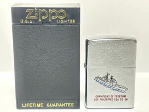 (39) ZIPPO ジッポ ジッポー オイルライター CHAMPIONS OF FREEDOM USS PHILIPPINE SEA CG-58 フィリピン ケース付き 喫煙グッズ