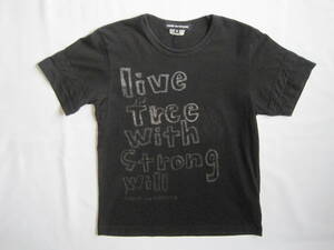 ＊COMME des GARCONS 　AD2012 　Live free with strong will プリントTシャツ　Sサイズ