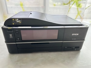 EPSON Colorio インクジェット複合機 EP-902A 有線・無線LAN標準搭載 タッチパネル液晶 前面二段給紙 6色染料インク ブラック ジャンク