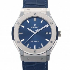 ウブロ HUBLOT クラシックフュージョン チタニウム ブルー 511.NX.7170.LR ブルー文字盤 新品 腕時計 メンズ
