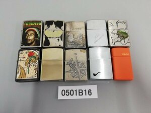 0501B16　ライター　喫煙具　Zippo　おまとめ10点　MARLEY　など　※着火未確認・現状渡し