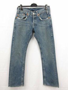 HH 超美品 【TRUE RELIGION トゥルーレリジョン】 ダメージ加工 ストレート デニムパンツ ジーンズ (メンズ) size32 インディゴ■28MPA0470