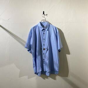 vintage euro design Tyrol shirt ヨーロッパ古着 ビンテージ チロルシャツ チロリアンシャツ デザインシャツ 民族刺繍 70s 80s