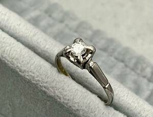 pt プラチナ ダイヤモンド リング 0.25カラット 0.25ct アクセサリー 指輪 サイズ14号 重量約3.67g