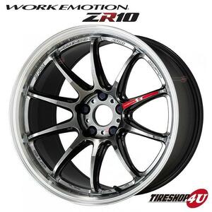 WORK EMOTION ZR10 18x9.5J 5/114.3 +38 GTKRC グリミットブラックダイヤカットリム 新品ホイール1本価格