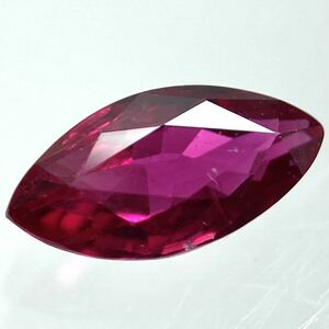 〔天然ルビー0.681ct〕a 約7.30×3.62mm ルース 裸石 corundum コランダム RUBY 宝石 ジュエリー テDG0