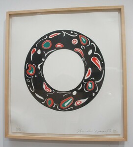 ＊山本富章「作品(Wreathe I-no5)」1989年木版作品 東京国立近代美術館収蔵作家　 貴重です。東京国立近代美術館収蔵　真作保証