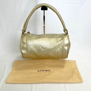 ロエベ　LOEWE ワンハンドルバッグ　ハンドバッグ　アナグラムロゴ　シルバー　レザー シルバー　ブロンズ