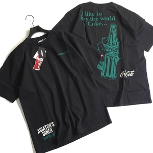 AVIREX アヴィレックス 新品 COKE 70s POP ART T-SHIRT 70年代 バックプリント 半袖 綿100% Tシャツ 3134110 010 2XL ▲012▼kkf310us