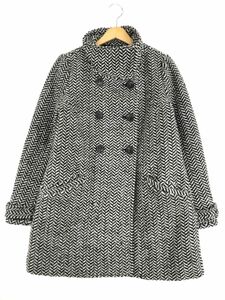 MOUSSY マウジー ウール混 総柄 コート size2/ブラック ◆■ ☆ dka6 レディース