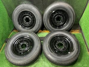 22年製　200系ハイエース 新車外し　　ブリヂストン　ＲＤ-613　195/80R15　107/105L スチールホイール付き　4本　0422-02