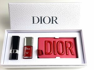 未使用　ディオール　Dior　ラゲージタグ　セット　口紅　999S　ネイルエナメル　ヴェルニ999　非売品／ノベルティ　KES-2526