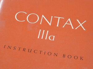 【M104】CONTAX Ⅲa INSTRUCTION BOOK ( english ver. ) 使用説明書 英語版 年式相応 経年古紙