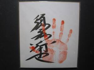 大相撲　須磨ノ富士　十両　手形　サイン　107