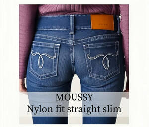 MOUSSY NYLON fit straight slim24インチ 送料込