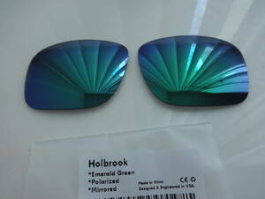 処分価格！！ ★オークリー HOLBROOK ホルブルック用 カスタム偏光 レンズ EMERALD GREEN Color ミラー 
