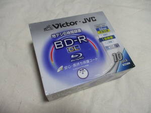 ビクター 日本製 映像用ブルーレイディスク 1回録画用 片面2層 50GB 4倍速 10枚 BV-R260NW10 Ⅱ