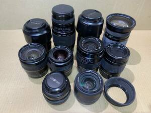 【10個】ミノルタ用 MINOLTA レンズ SIGMA/COSINA/28-105/35-105/75-300/等 動作未確認 まとめて ジャンク セット まとめ (613)