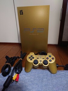 【動作確認済】プレイステーション２本体 百式ゴールド/PlayStation2　hyaku-shiki gold