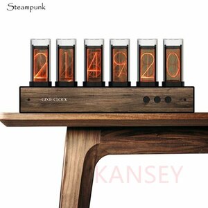 Gixie Clock（ギクシークロック）1600万色 RGB フルカラーLEDニキシー管搭載 レトロモダンな置き時計