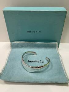 【B14013CK】美品 TIFFANY＆Co ティファニー メキシコ製 SV925 バングル ブレスレット アクセサリー レディース メンズ シルバー系