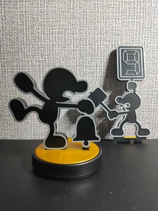 amiibo Mr.ゲーム＆ウォッチ（大乱闘スマッシュブラザーズシリーズ） 交換パーツ欠品 アミーボ