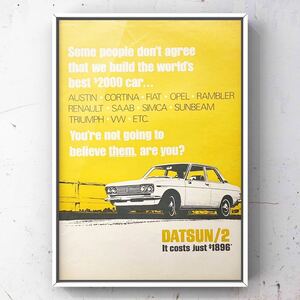 当時物 USA DATSUN 510 広告 / カタログ B4A3 ダットサン 510 DATSUN510 ダットサン510 ブルーバード 1600sss kp510 中古 部品 ミニカー