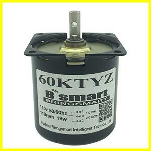 ★ACV2.5rpm★ Bringsmart ACモーター ギアボックス 100V 110V 2.5rpm 18w 50/60HZ, 35KG.CM 高トルク永久磁石同期モータ,