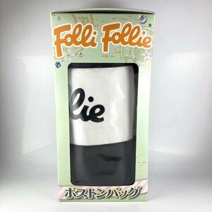 【77】 1円～ 未使用品 Folli Follie フォリフォリ ボストンバッグ ブラック ホワイト ブランド レディース HB13K009 人気