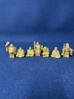 七福神　置物　オブジェ　金属製　ミニチュア　縁起物