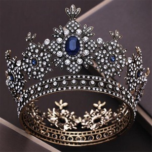 LDL995# ブライダル クラウン バロック調 王女 女王 ヘアアクセ 花嫁 お色直し カラードレス ウェディング ヘッドピース 装飾