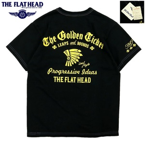 【B2342】【新品】THE FLAT HEAD フラットヘッド Tシャツ カットソー トップス ブラック サイズ36