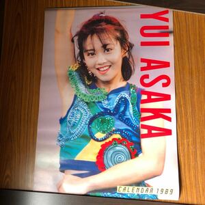 未使用　1989 浅香唯　カレンダーポスター　B2サイズ　当時物　レトロアイドル　