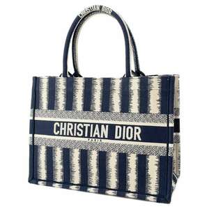 クリスチャン・ディオール トートバッグ ブックトート ミディアム Christian Dior ネイビー 【安心保証】