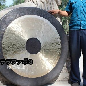 銅鑼 銅ゴング 80cm アラームドラ 伝統の銅ら ドラ 銅ら 音色が純粋 音大きい ばち付き ドラ棚なし 職人手作り製作
