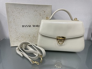 本物保証！ハナエモリ/HANAE MORI　レザー　ハンドバッグ　ショルダーストラップ　2way