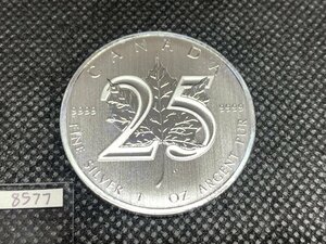 31.1グラム 2013年 (新品) カナダ 「メイプルリーフ銀貨 25年記念」純銀 1オンス 銀貨