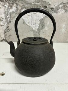 旧家蔵出し　鉄瓶 龍文堂造　茶道具 茶器 煎茶道具 湯沸 1550g