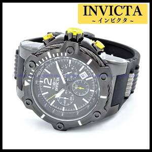 【新品・送料無料】インビクタ INVICTA 腕時計 39697 Bolt ボルト ブラック クォーツ クロノグラフ カレンダー シリコンバンド