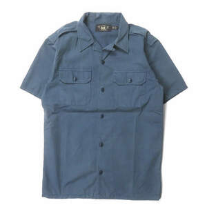 RRL ダブルアールエル COTTON TWILL CAMP SHIRTS コットンツイル キャンプシャツ XS ネイビー 半袖 Double RL 開襟 トップス g3192