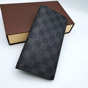  LOUIS VUITTON ルイヴィトン N62665 ダミエグラフィット ポルトフォイユ ブラザ 二つ折り 長財布 ウォレット 現状品