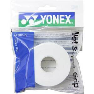 yonex ウェット スーパーグリップ 白5本 ヨネックス