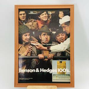 『 ベンソン&ヘッジス 煙草 』ビンテージ 広告　60年代　フレーム 付 ポスター 当時物 額付 LIFE 雑誌 アンティーク