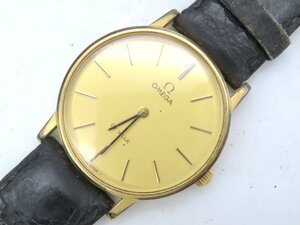1円■ジャンク■ オメガ デビル ゴールド クオーツ ユニセックス 腕時計 M44201