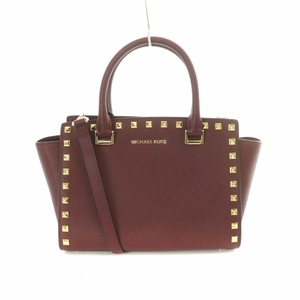 マイケルコース MICHAEL KORS セルマ スタッド MD TZ サッチェル SELMA STUD MD TZ SATCHEL ハンドバッグ ショルダーバッグ 2WAY レザー 赤