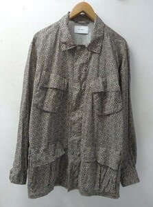 ◆JOHNBULL ジョンブル 小紋柄 JOHN BULL Pattern Fatigue Shirt/パターンファティーグシャツ 茶系 サイズM　美品