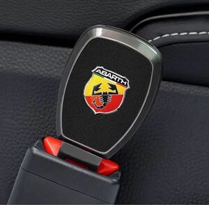 ★ ABARTH アバルト ロゴマークメタルシートベルトエクステンションバックル 延長バックル 2個セット ブロンズカラー★